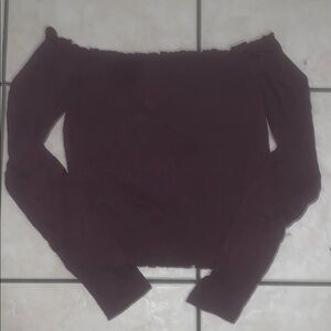 Hollister Off-Shoulder Sweater - Deep Purple
